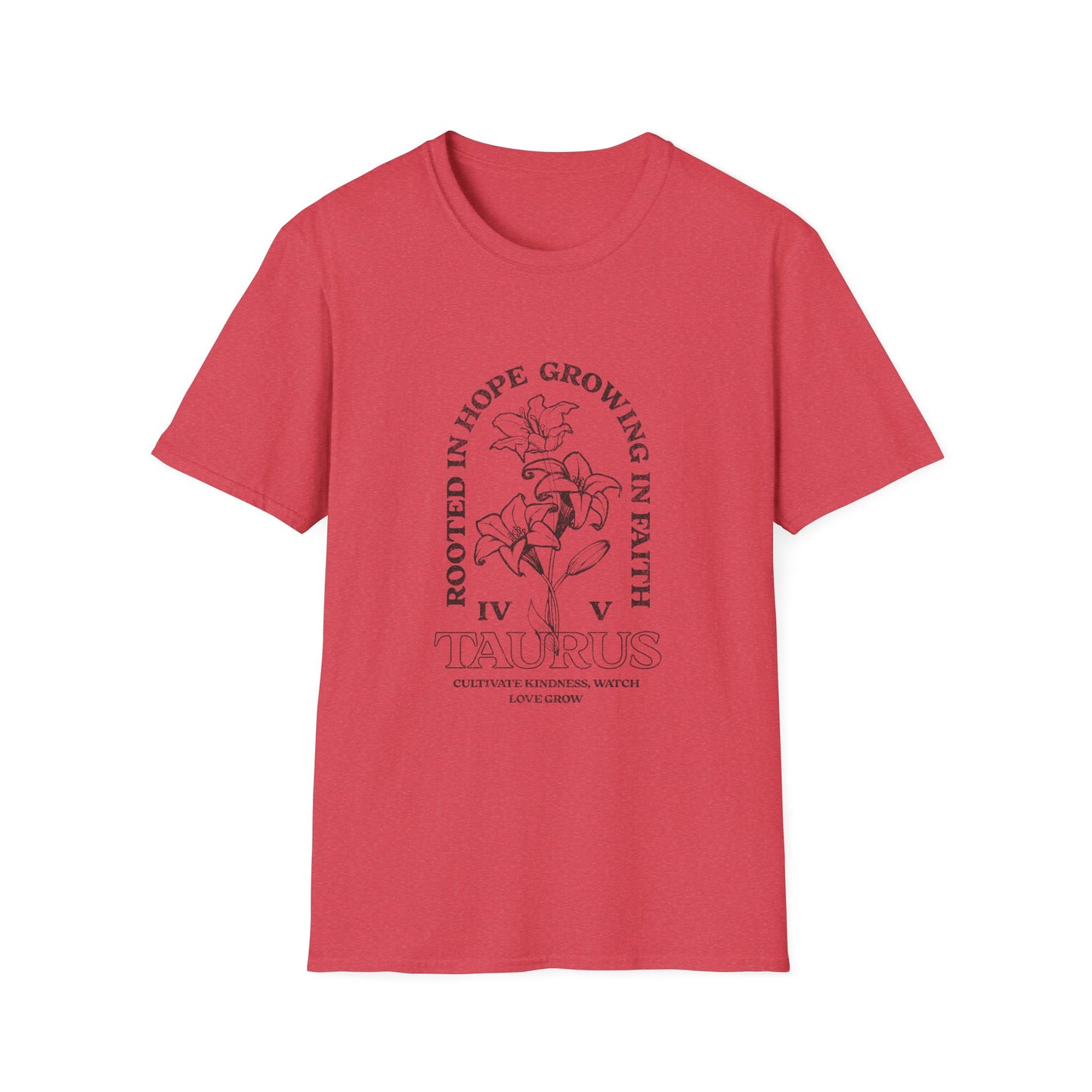 Taurus Growing Faith Floral T-Shirt