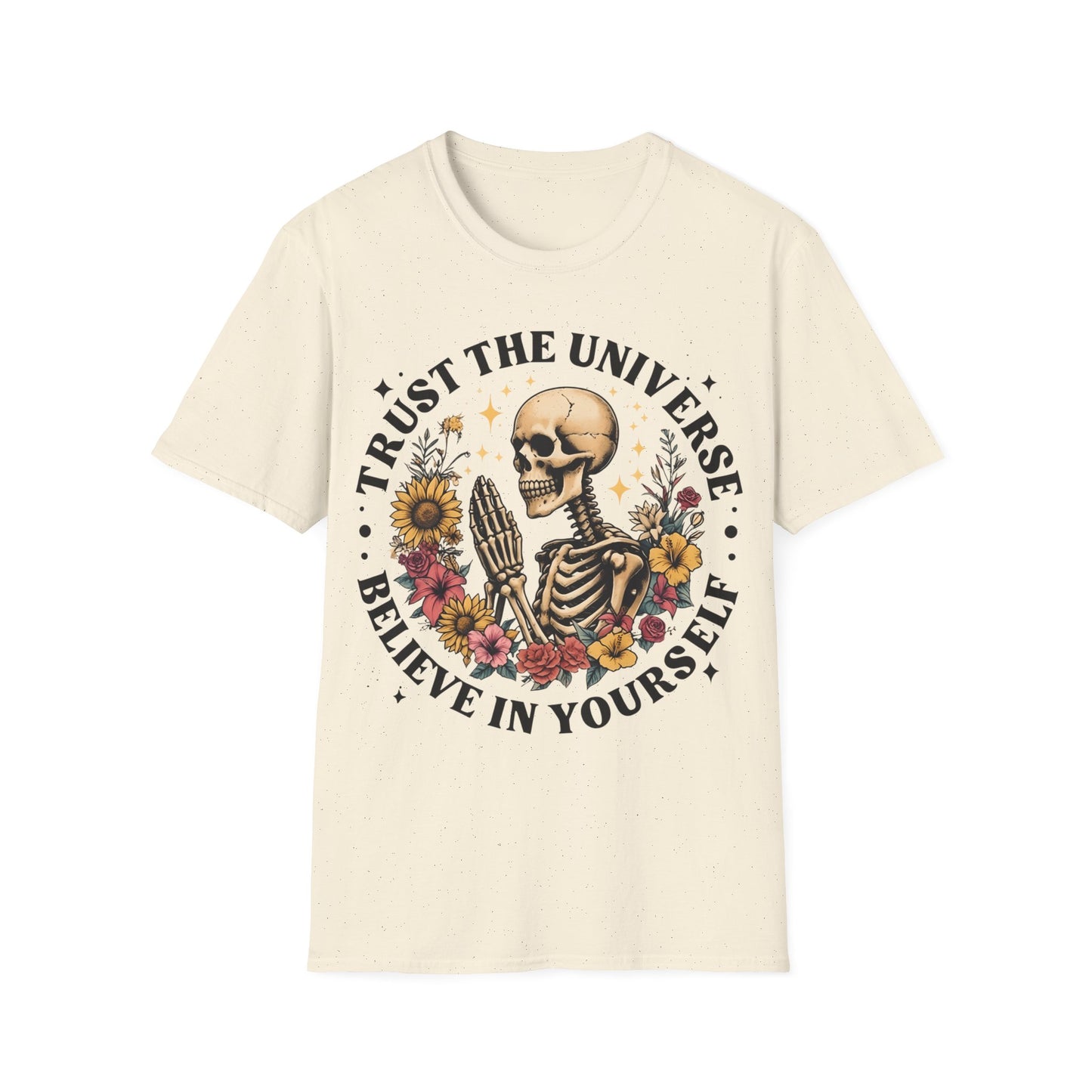 Floral Trust The Universe Skeleton T-Shirt