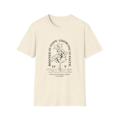 Taurus Growing Faith Floral T-Shirt