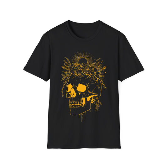 Floral Sun Skull T-Shirt