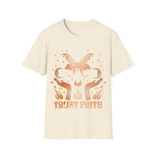 Trust Faith Mystical Butterfly Moon T-Shirt