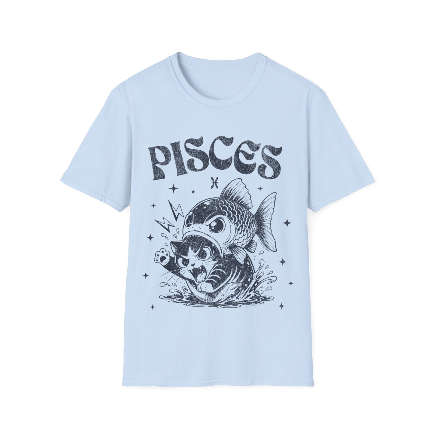 Pisces Fish Bites Cat T-Shirt