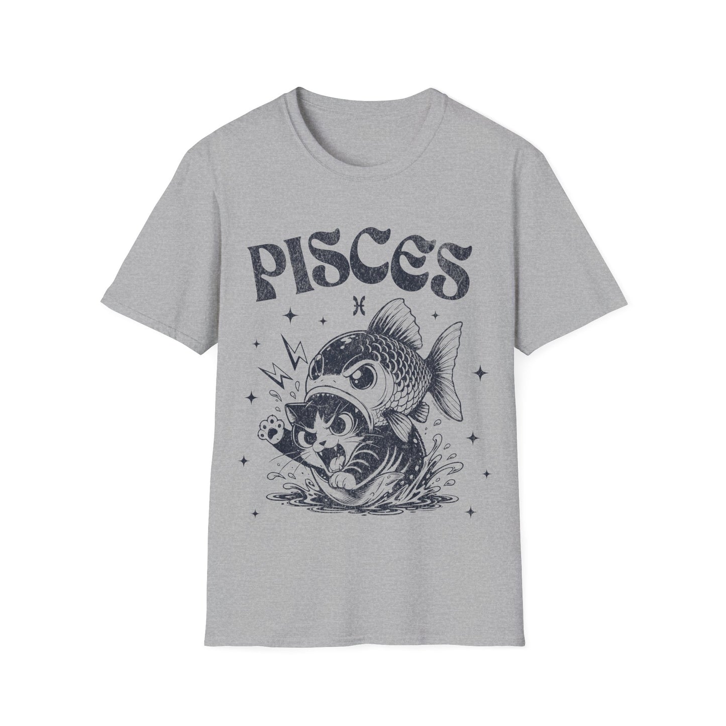 Pisces Fish Bites Cat T-Shirt