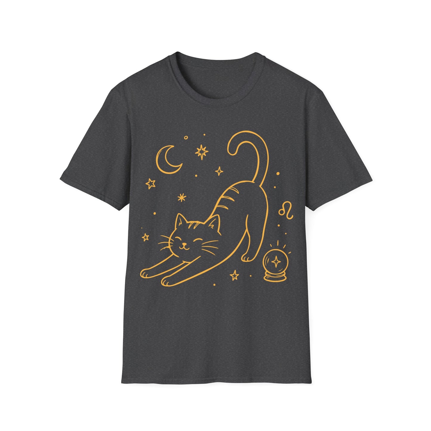 Cat Yoga Leo Night Sky Kitty T-Shirt