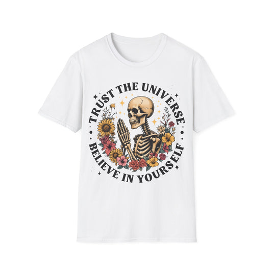 Floral Trust The Universe Skeleton T-Shirt