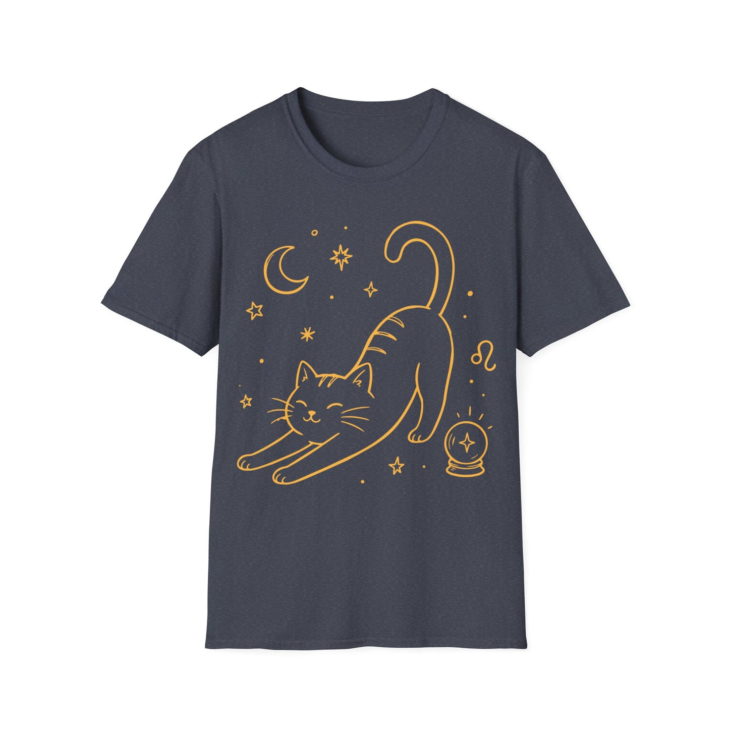 Cat Yoga Leo Night Sky Kitty T-Shirt