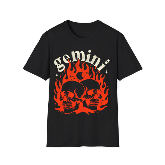 Gemini Fire Skulls T-Shirt