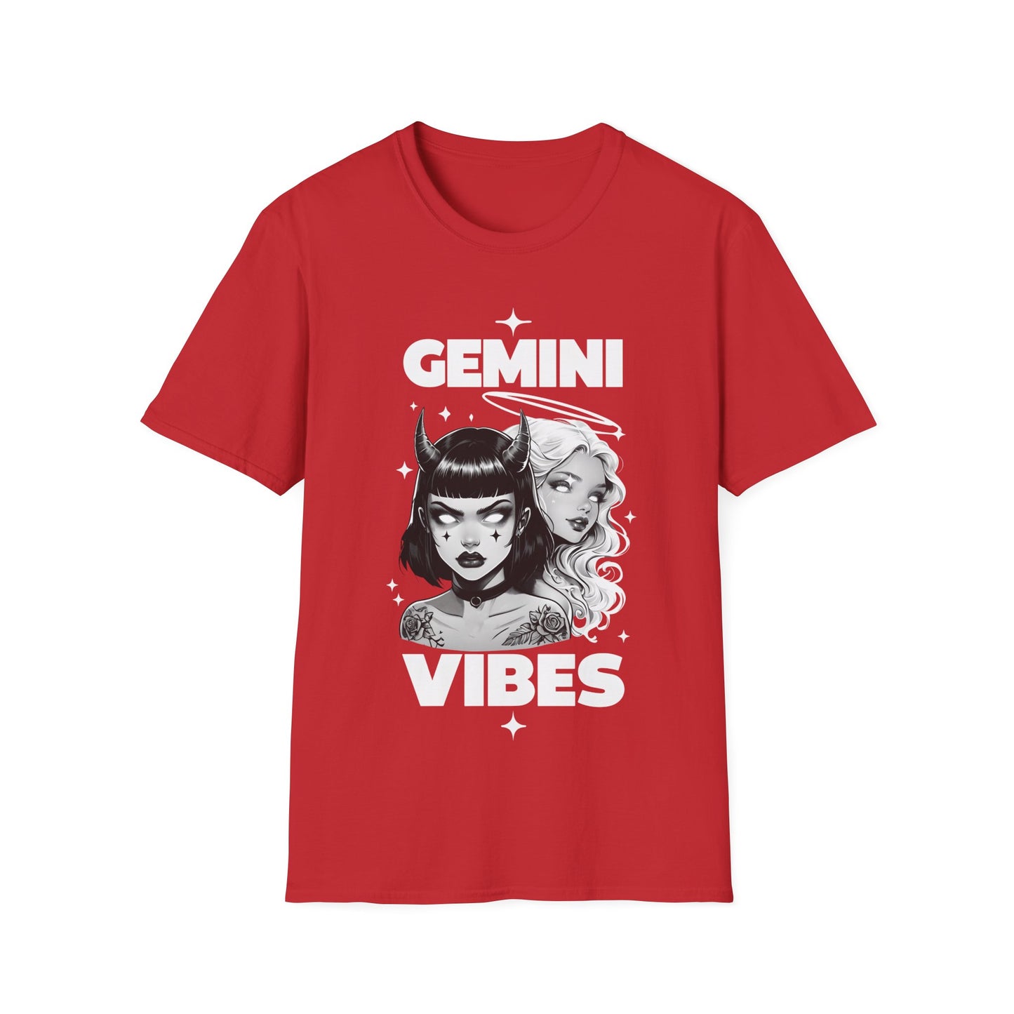 gemini vibes tshirt angel devil