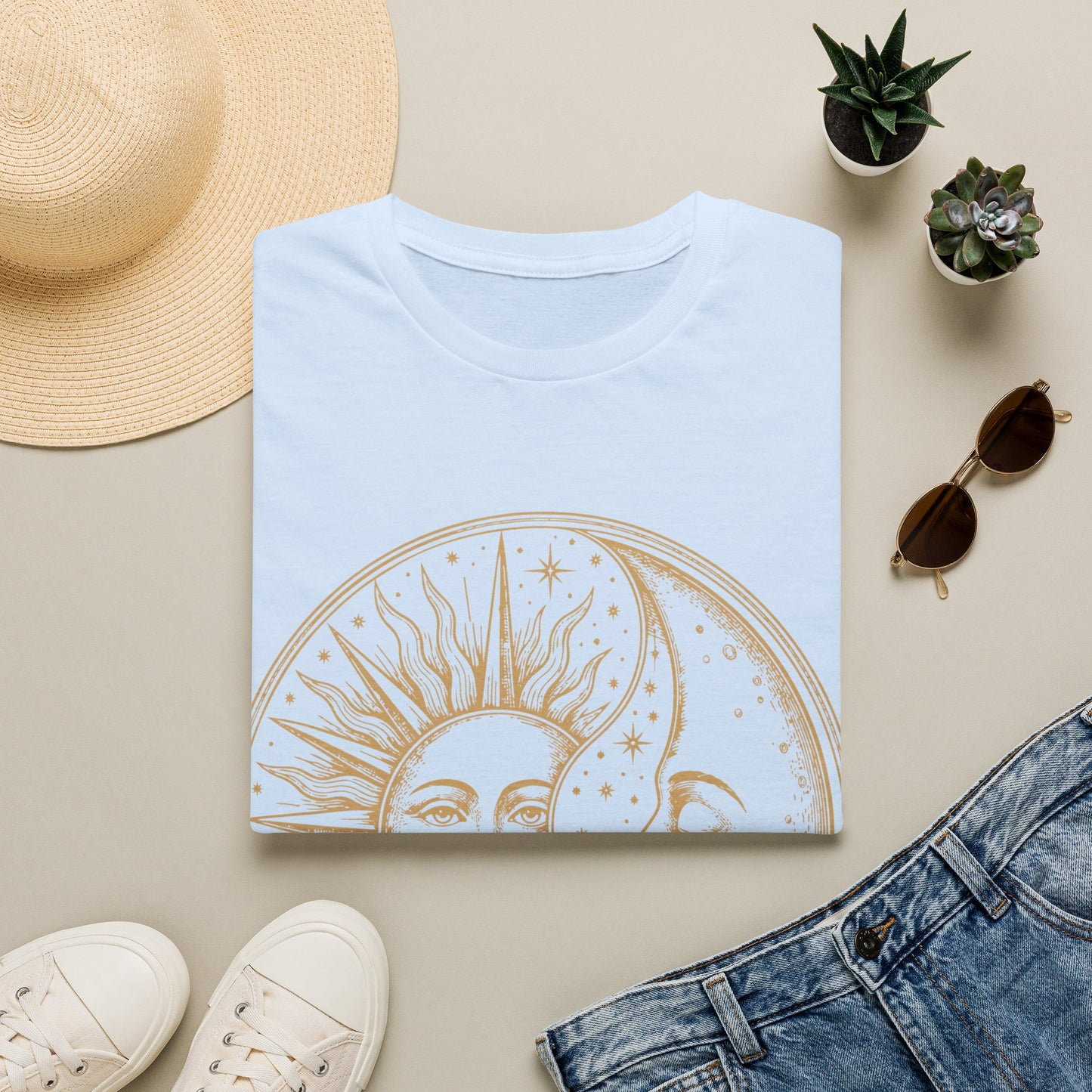 Sun & Moon Vintage Boho T-Shirt