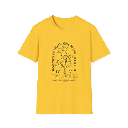 Taurus Growing Faith Floral T-Shirt