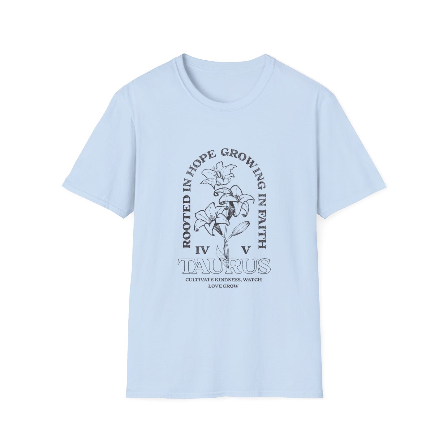 Taurus Growing Faith Floral T-Shirt