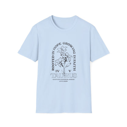 Taurus Growing Faith Floral T-Shirt