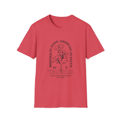 Taurus Growing Faith Floral T-Shirt