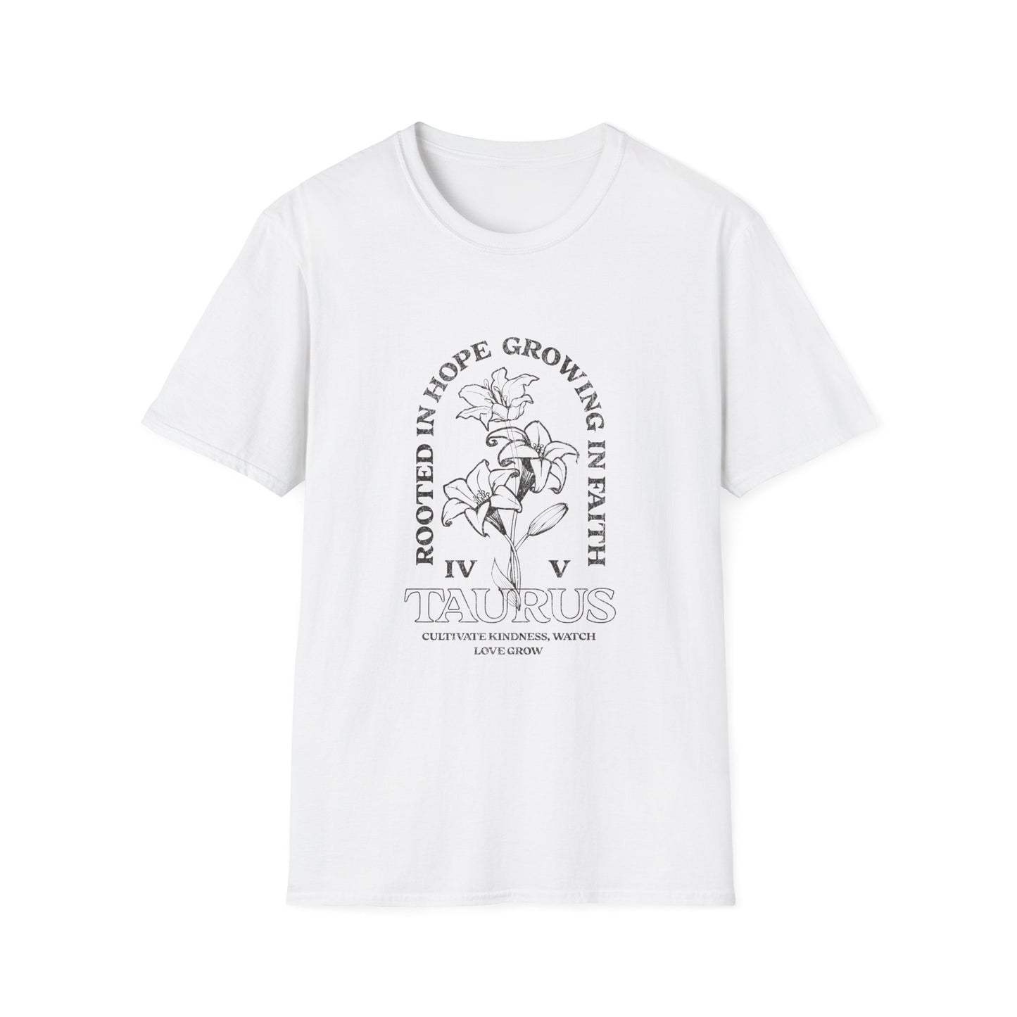 Taurus Growing Faith Floral T-Shirt