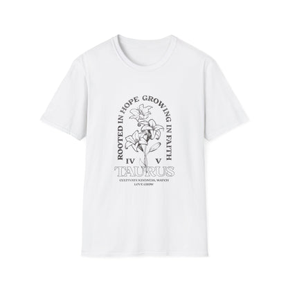 Taurus Growing Faith Floral T-Shirt